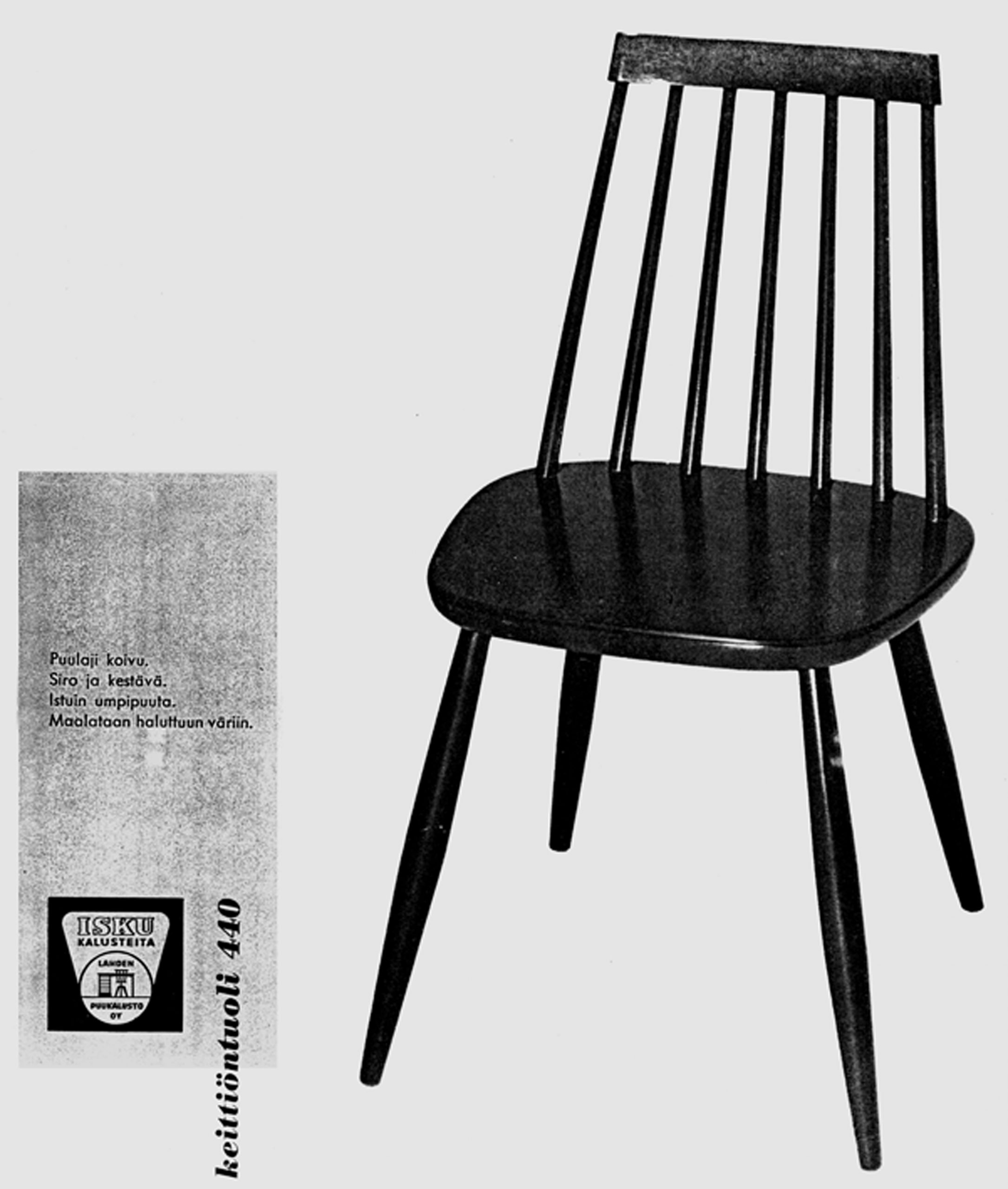 Keittiöntuoli nro 440, Lahden Puukalusto Oy (myöh. Isku Oy).